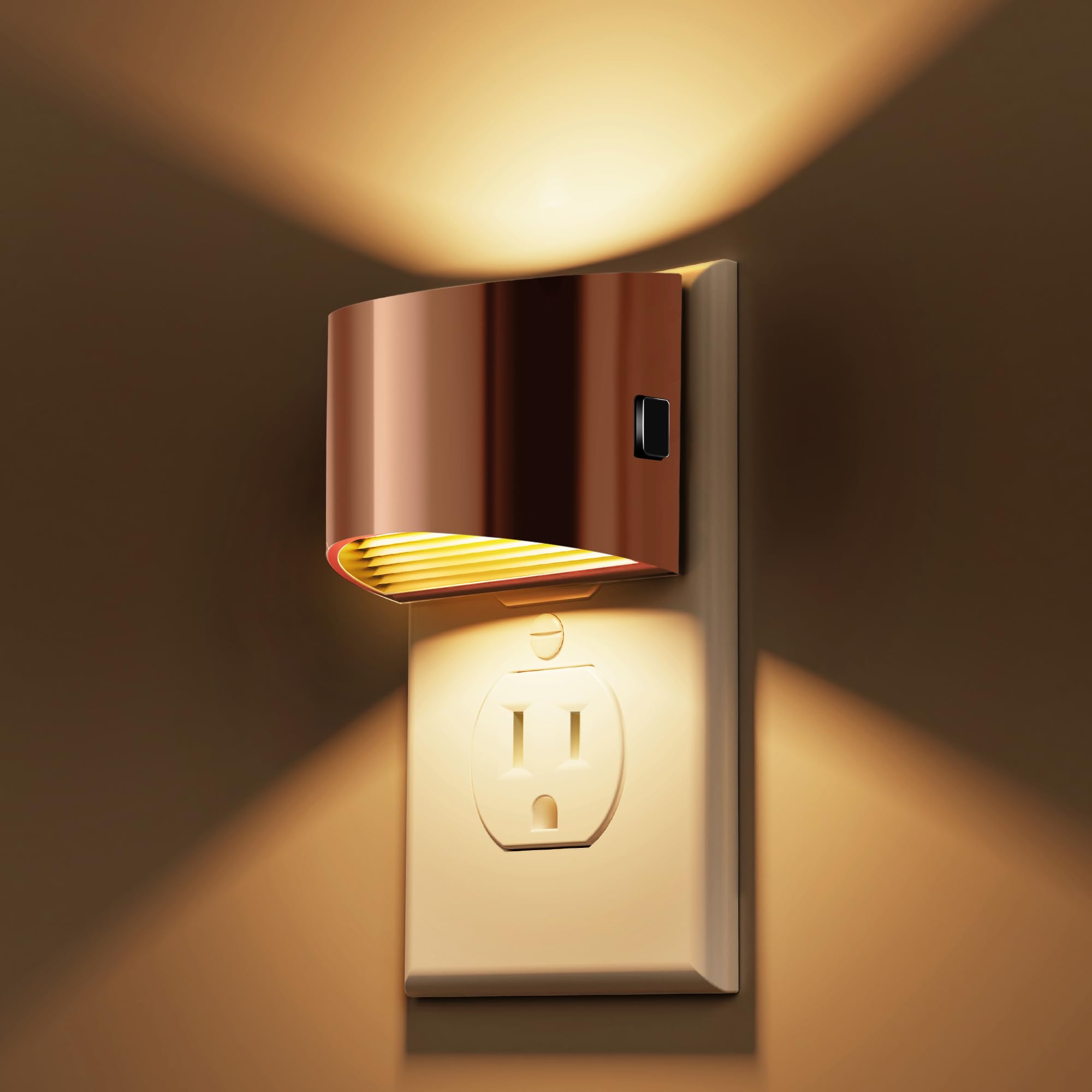 L LOHAS LED Night Lights Plug into Wall with 3CCT Adjustable (1600K/3000K/5000K), 1W Nightlight Plug in wall, Built in Dusk to Dawn Sensor, 2 Pack, White Housing