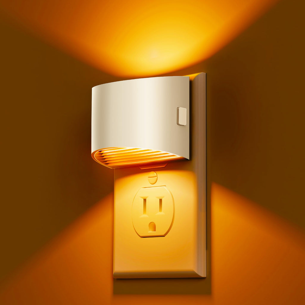 L LOHAS LED Night Lights Plug into Wall with 3CCT Adjustable (1600K/3000K/5000K), 1W Nightlight Plug in wall, Built in Dusk to Dawn Sensor, 2 Pack, White Housing